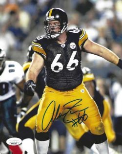 Autographed 8x10 Alan Faneca  Pittsburgh Steelers photo JSA Witness