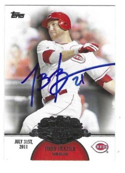Autographed TODD FRAZIER Cincinnati Reds 2013 Topps Making Their Mark Card