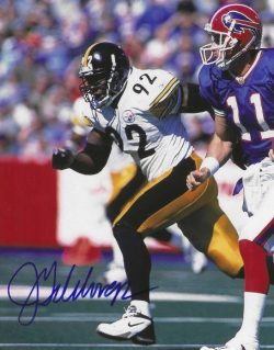 Autographed JASON GILDON 8X10 Pittsburgh Steelers Photo