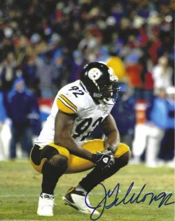 Autographed JASON GILDON 8X10 Pittsburgh Steelers Photo