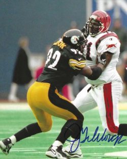 Autographed JASON GILDON 8X10 Pittsburgh Steelers Photo