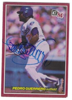 Autographed 1984 Pedro Guerrero Donruss Action All Star Card