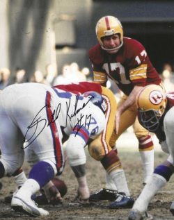 Autographed BILLY KILMER 8x10 Washington Redskins Photo