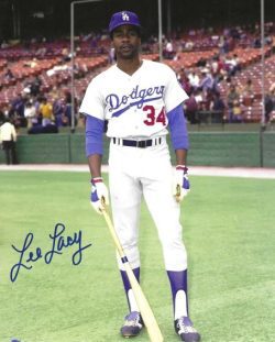 AUTOGRAPHED LEE LACY 8x10 Los Angeles Dodgers photo
