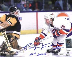 Autographed PAT LAFONTAINE "HOF 2003" 8X10 New York Islanders Photo JSA Witness