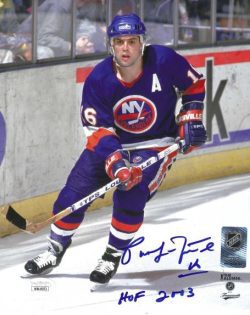 Autographed PAT LAFONTAINE "HOF 2003" 8X10 New York Islanders Photo JSA Witness