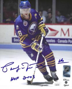 Autographed PAT LAFONTAINE "HOF 2003" 8X10 Buffalo Sabres Photo JSA Witness