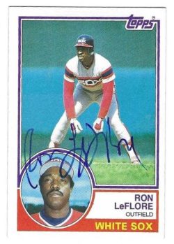Autographed RON LEFLORE Chicago White Sox 1983 Topps Card