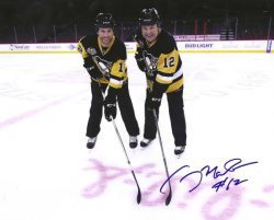 Autographed GREG MALONE 8x10 Pittsburgh Penguins Photo