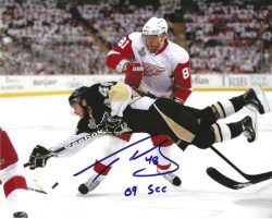 Autographed TYLER KENNEDY "09 SCC"  8x10 Pittsburgh Penguins Photo