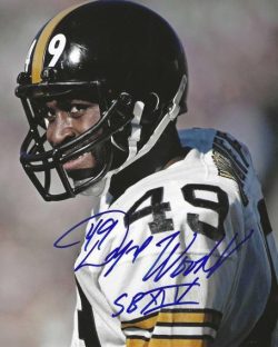 Autographed DWAYNE WOODRUFF "SB XIV" 8X10 Pittsburgh Steelers photo