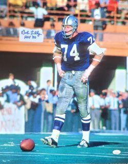 Autographed  BOB LILLY "HOF 80" 16x20 Dallas Cowboys Photo JSA