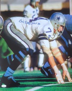 Autographed  BOB LILLY "HOF 80" 16x20 Dallas Cowboys Photo JSA