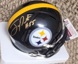 Autographed JOEY PORTER SR Pittsburgh Steelers Mini Helmet JSA