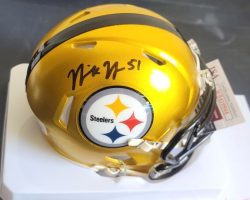 Autographed NICK HERBIG Pittsburgh Steelers Mini Helmet JSA