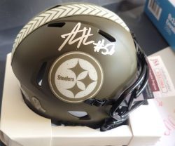 Autographed ALEX HIGHSMITH Pittsburgh Steelers Mini Helmet JSA