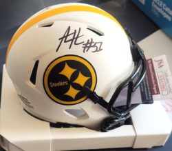 Autographed ALEX HIGHSMITH Pittsburgh Steelers Mini Helmet JSA