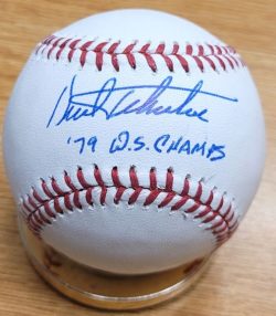 Autographed KENT TEKULVE  "79 WS Champs" Official Major League Baseball