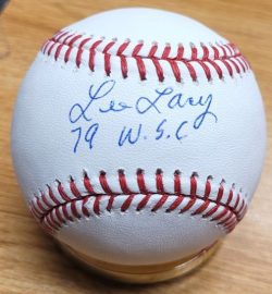 Autographed LEE LACY "79 WSC" Rawlings Official Major League Baseball