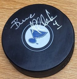 AUTOGRAPHED BRUCE AFFLECK St. Louis Blues Hockey Puck