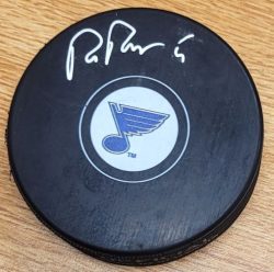 AUTOGRAPHED ROB RAMAGE St. Louis Blues Hockey Puck