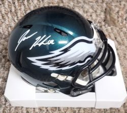 Autographed JASON KELCE Philadelphia Eagles Mini Helmet PSA Witness