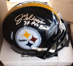 Autographed JASON GILDON "3X Pro Bowl" Pittsburgh Steelers Mini Helmet