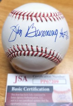 Autographed JIM BUNNING "HOF 96" Official Major League Baseball JSA