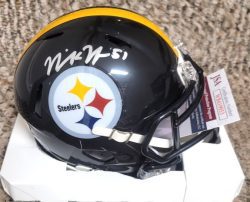 Autographed NICK HERBIG Pittsburgh Steelers Mini Helmet JSA