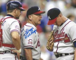 AUTOGRAPHED LEO MAZZONE "95 WS Champs" 8X10 Atlanta Braves photo