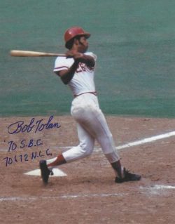 Autographed BOBBY TOLAN "70 SBC, 70,72 NLC" 8X10 Cincinnati Reds Photo