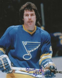 Autographed BRUCE AFFLECK 8x10 St. Louis Blues Photo