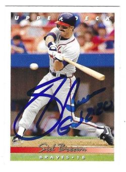 Autographed SID BREAM Atlanta Braves 1993 Upper Deck Card