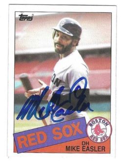 Autographed MIKE EASLER Boston Red Sox 1985 Topps Card