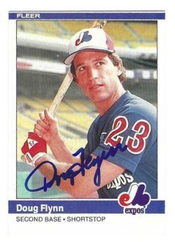 Autographed DOUG FLYNN Montreal Expos 1984 Fleer Card