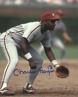 AUTOGRAPHED  CHARLIE HAYES 8X10 Philadelphia Phillies Photo