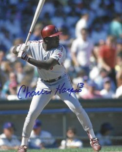 AUTOGRAPHED  CHARLIE HAYES 8X10 Philadelphia Phillies Photo