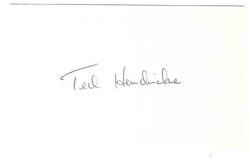 Autographed TED HENDRICKS 3x5 INDEX CARD