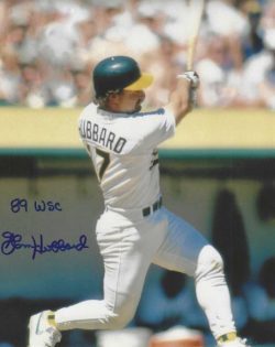 AUTOGRAPHED GLENN HUBBARD "89 WSC" 8X10 Oakland A's Photo
