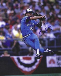 AUTOGRAPHED GARTH IORG 8X10 Toronto Blue Jays photo