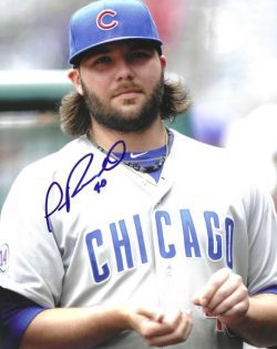 AUTOGRAPHED JAMES RUSSELL 8X10 Chicago Cubs Photo