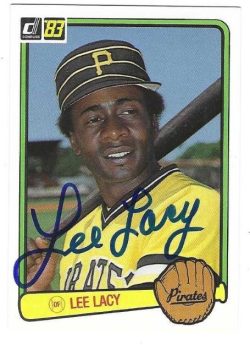 Autographed LEE LACY Pittsburgh Pirates 1983 Donruss Card