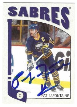 Autographed PAT LAFONTAINE Buffalo Sabres 2004-05 In the Game Card