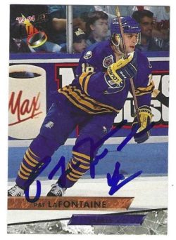Autographed PAT LAFONTAINE Buffalo Sabres 1993-94 Fleer Ultra card #219