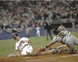 Autographed MIKE LAVALLIERE "He Was Out" 8X10 Pittsburgh Pirates Photo