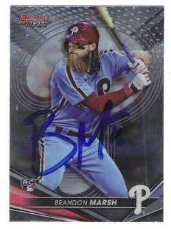 Autographed Brandon Marsh Philadelphia Phillies 2022 Bowmans Best Card