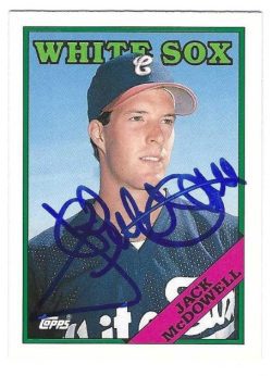 Autographed JACK MCDOWELL Chicago White Sox 1988 Topps Card