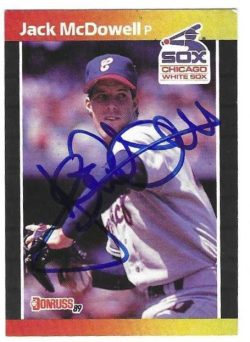 Autographed JACK MCDOWELL Chicago White Sox 1989 Donruss Card