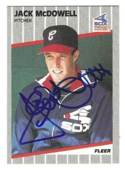 Autographed JACK MCDOWELL Chicago White Sox 1989 Fleer Card