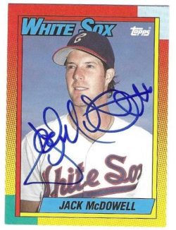 Autographed JACK MCDOWELL Chicago White Sox 1990 Topps Card